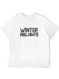 Winter Holidays Black Graphic Tee