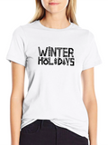 Winter Holidays Black Graphic Tee