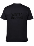 Winter Holidays Black Graphic Tee