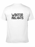 Winter Holidays Black Graphic Tee
