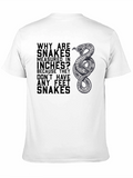 Snakes Measured in Inches Funny Graphic T-Shirt
