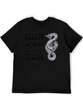 Snakes Measured in Inches Funny Graphic T-Shirt