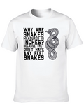 Snakes Measured in Inches Funny Graphic T-Shirt