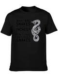 Snakes Measured in Inches Funny Graphic T-Shirt