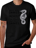 Snakes Measured in Inches Funny Graphic T-Shirt