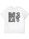 Snakes Measured in Inches Funny Graphic T-Shirt