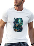 Mystical Mermaid & Turtle Graphic T-Shirt