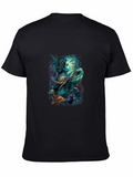 Mystical Mermaid & Turtle Graphic T-Shirt