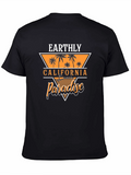 Earthly California Beach Paradise Black T-Shirt