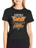 Earthly California Beach Paradise Black T-Shirt