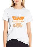 Earthly California Beach Paradise Black T-Shirt
