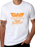 Earthly California Beach Paradise Black T-Shirt