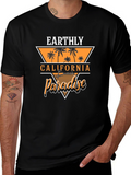 Earthly California Beach Paradise Black T-Shirt