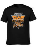 Earthly California Beach Paradise Black T-Shirt