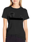 Silhouette Tree Graphic T-Shirt - Casual Wear