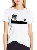 Silhouette Tree Graphic T-Shirt - Casual Wear