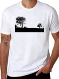 Silhouette Tree Graphic T-Shirt - Casual Wear