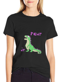 Dino Jr. Rawr Black Graphic Tee