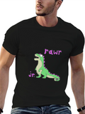 Dino Jr. Rawr Black Graphic Tee