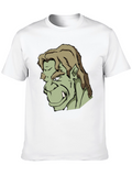 Orc Character Graphic Print Black T-Shirt