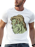 Orc Character Graphic Print Black T-Shirt