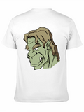 Orc Character Graphic Print Black T-Shirt