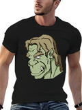 Orc Character Graphic Print Black T-Shirt