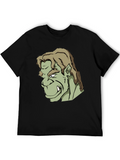 Orc Character Graphic Print Black T-Shirt