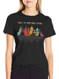 Saint Petersburg Skyline Graphic Tee