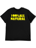 100% All Natural Graphic Tee - Black