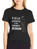 Field Hockey Season T-Shirt - Black Graphic Tee