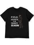 Field Hockey Season T-Shirt - Black Graphic Tee