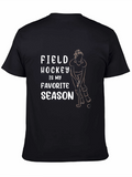 Field Hockey Season T-Shirt - Black Graphic Tee