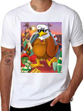 Cartoon Eagle Money T-Shirt