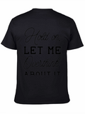 Overthink Mens Black Graphic T-Shirt
