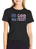 Patriotic T-Shirt: In God We Trust American Flag Design