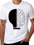 Brain Lightbulb Tee - Smart Idea Shirt