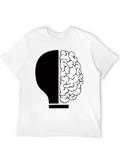 Brain Lightbulb Tee - Smart Idea Shirt