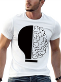 Brain Lightbulb Tee - Smart Idea Shirt