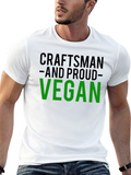 Craftsman and Proud Vegan Black T-Shirt