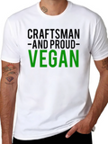 Craftsman and Proud Vegan Black T-Shirt