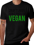 Craftsman and Proud Vegan Black T-Shirt
