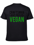Craftsman and Proud Vegan Black T-Shirt