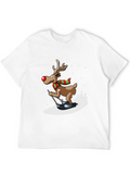 Rudolph Skiing Christmas T-Shirt