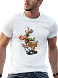 Rudolph Skiing Christmas T-Shirt