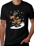 Rudolph Skiing Christmas T-Shirt