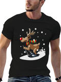 Rudolph Skiing Christmas T-Shirt