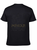 Eat Sleep Parkour Repeat Black T-Shirt