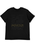 Eat Sleep Parkour Repeat Black T-Shirt