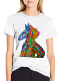 Rainbow Donkey Tee - Unique Graphic T-Shirt